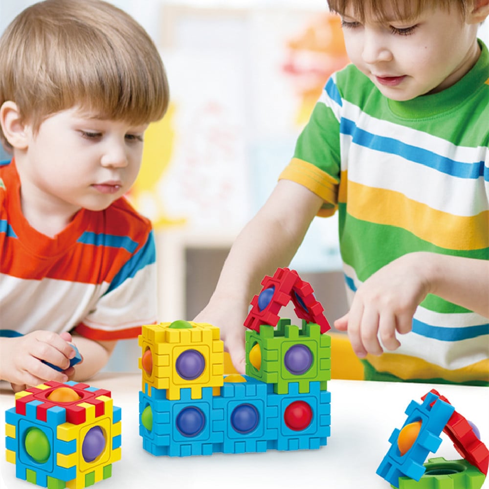 Assembling Building Blocks 3d Puzzle Model Press To Construct Children 